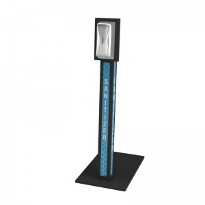 TMJ708 Търговско модно моделиране Metal Hand Sanitizer Диспиер Rack Display